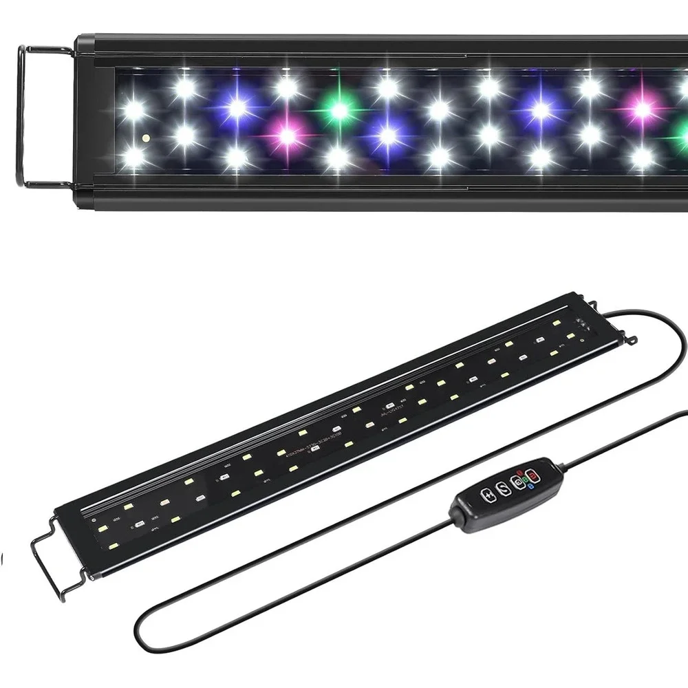 48–54 Inch AQUANEAT LED Fish Tank Light Full Spectrum Timer Day/Night Mode